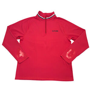 G/FORE G4 Quarter Zip Pullover Mens M Golf Performance Long Sleeve Red Layer